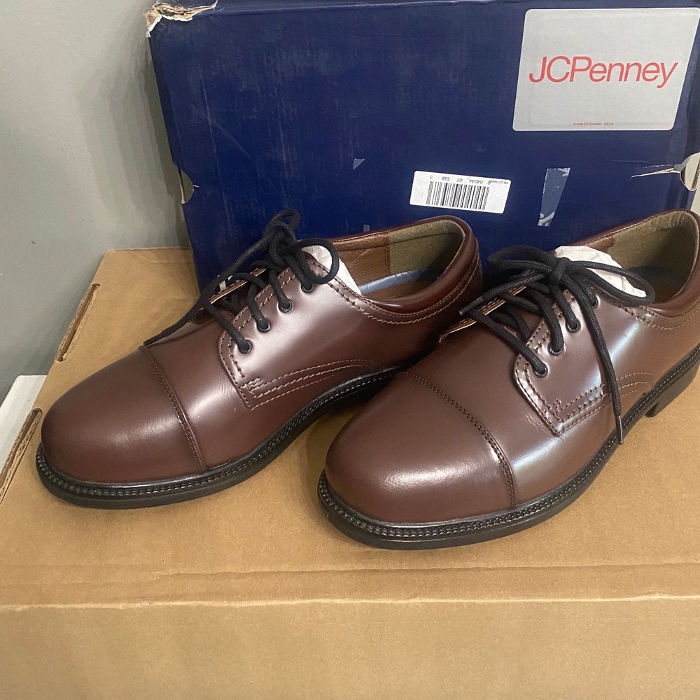 Dockers Mens Cap Toe Dress Shoes Cordovan Brown Leather Oxford 090-02219 11W